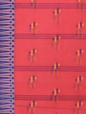 Red Woven Cotton Saree Without Blouse 5