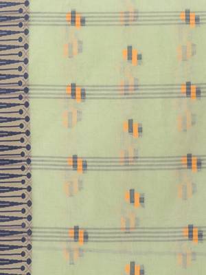 Light green woven cotton saree  5