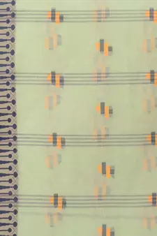 Light green woven cotton saree 