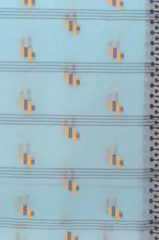 Light blue woven cotton saree 