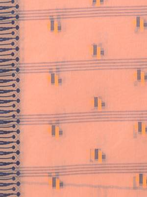 Orange woven cotton saree  5