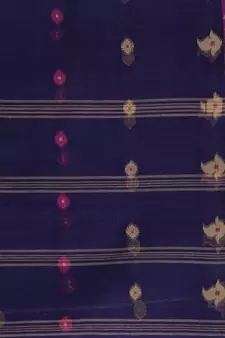 Blue woven cotton saree 