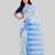 White woven cotton saree with blouse