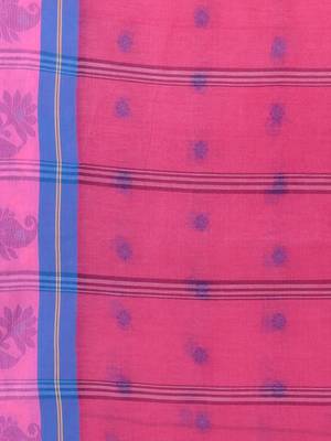 Pink Woven Cotton Saree Without Blouse 5