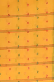 Yellow Woven Cotton Saree Without Blouse