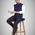 Blue plain poly cotton men-wedding-dresses