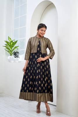 Black printed rayon ethnic-kurtis 5