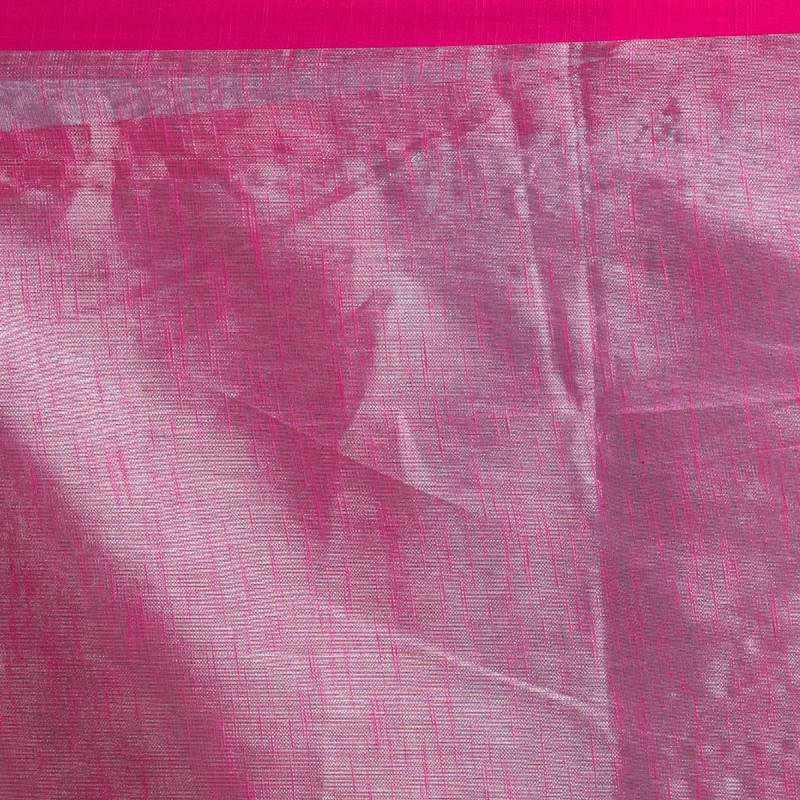 Turquoise Hand Woven Cotton Blend Tissue Saree