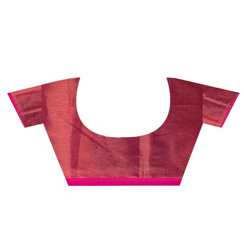 Blue Hand Woven Cotton Blend Tissue Saree