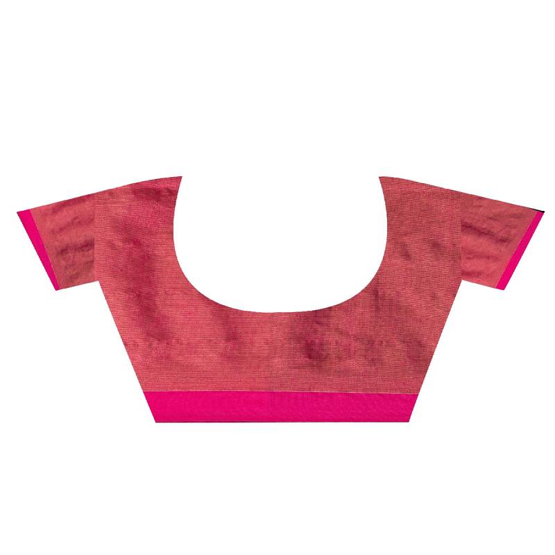 Cppper Hand Woven Cotton Blend Tissue Saree