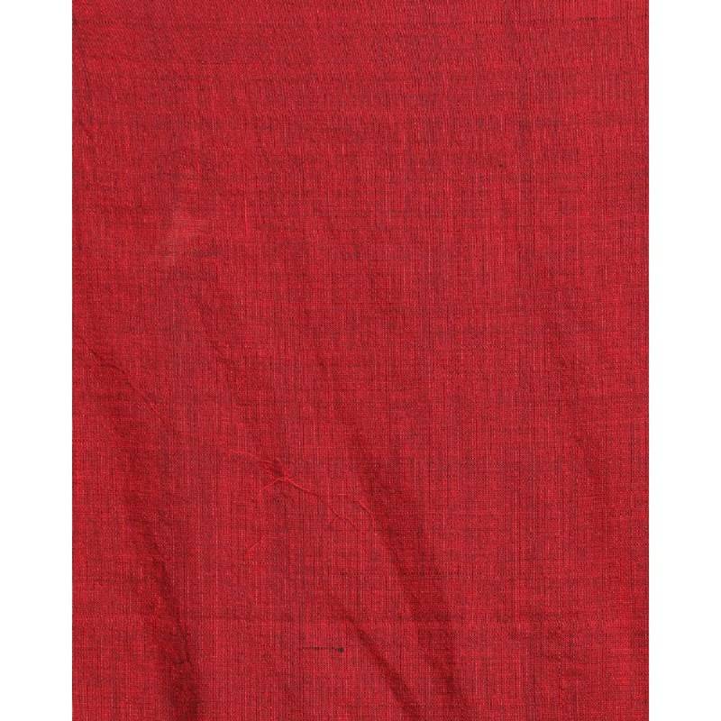 Handspun Cotton Red Handloom Saree
