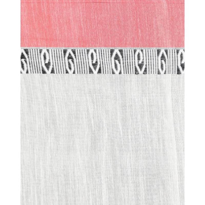 Handspun Cotton White Handloom Begampuri Saree