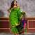 Green Cotton Blend Handloom Saree