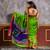 Green Cotton Blend Handloom Saree