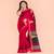 Red Cotton Blend Handloom Saree