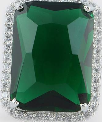 Rhodium Plated American Diamond Earrings 2