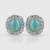 Rhodium Plated American Diamond Stud Earrings