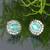 Rhodium Plated American Diamond Stud Earrings