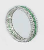 Rhodium Plated American Diamond Bangle Set