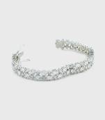 Rhodium Plated American Diamond Bangle Set