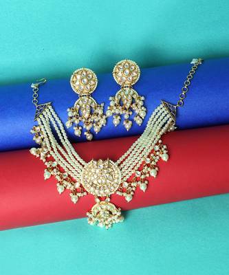 Gold Plated Kundan Necklace Set 2