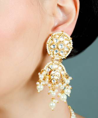 Gold Plated Kundan Necklace Set 3