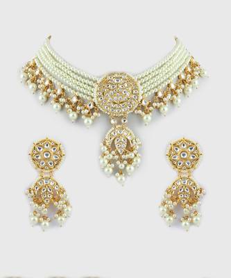 Gold Plated Kundan Necklace Set 4