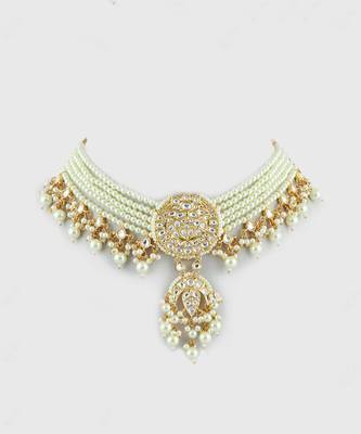 Gold Plated Kundan Necklace Set 5