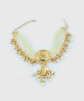 Gold Plated Kundan Necklace Set 8