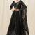 Black Colour available Embroidered Attractive Party Wear Silk Lehenga choli 