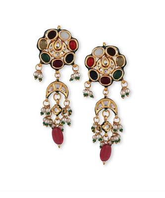 Gold Plated Kundan Choker Necklace Set 2