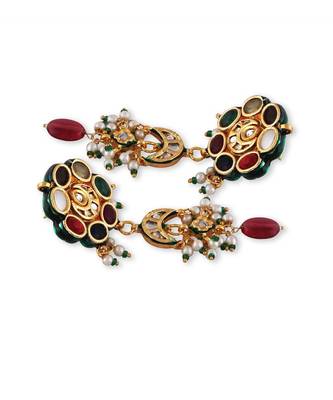 Gold Plated Kundan Choker Necklace Set 3