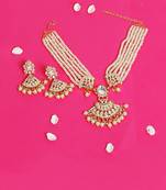 Gold Plated Kundan Necklace Set