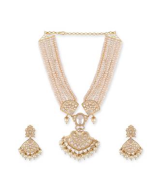 Gold Plated Kundan Necklace Set 2