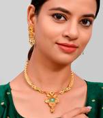 Gold Plated Jadau Necklace Set