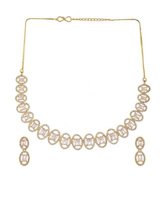 Gold Plated And Stone Studded Beaded Necklace Set 2