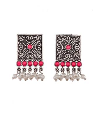 Silver Plated Oxidized Threaded Necklace Set 3