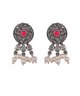 Silver Plated Oxidized Thread Necklace Set 4
