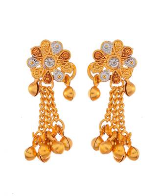 Gold Plated Ghungroo Beads Necklace Set 4