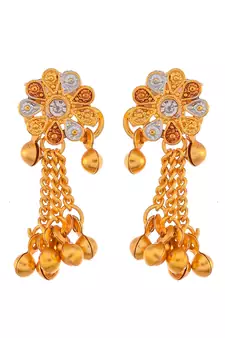 Gold Plated Ghungroo Beads Necklace Set