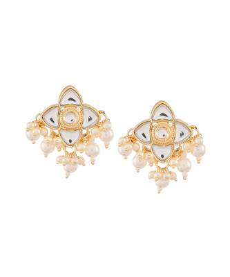 Gold Plated & Kundan Studded Choker Necklace Set 4