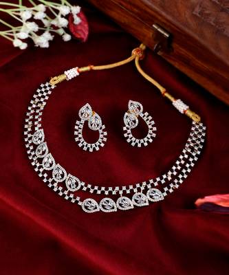 Gold Plated And Studded Handcrafted Necklace Set 2