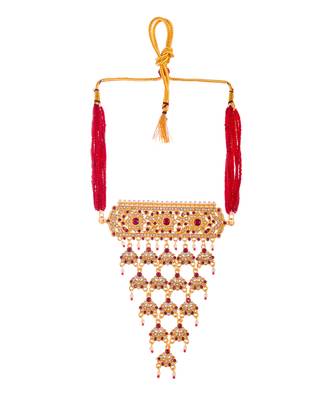 Gold Plated Ethnic Meenakari Layered Choker Necklace 2