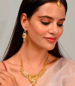 Gold Plated & Gold Toned Temple Necklace Set