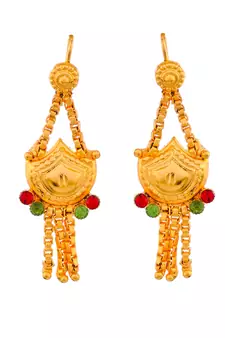 Gold Plated & Gold Toned Temple Necklace Set