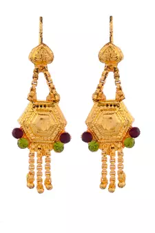 Gold Plated & Gold Toned Temple Necklace Set
