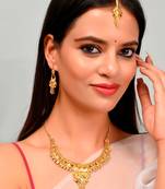 Gold Plated & Gold Toned Temple Necklace Set