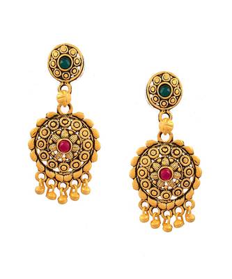 Gold Plated Oxidised South Indian Necklace Set 4