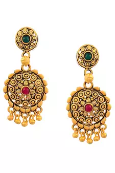 Gold Plated Oxidised South Indian Necklace Set