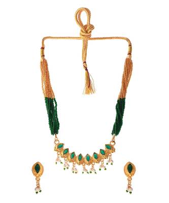 Gold Plated Artificial Necklace Necklace Set 2